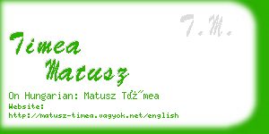 timea matusz business card